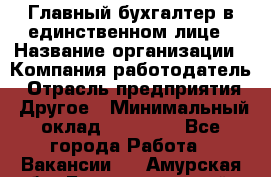 Главный бухгалтер в единственном лице › Название организации ­ Компания-работодатель › Отрасль предприятия ­ Другое › Минимальный оклад ­ 20 000 - Все города Работа » Вакансии   . Амурская обл.,Благовещенский р-н